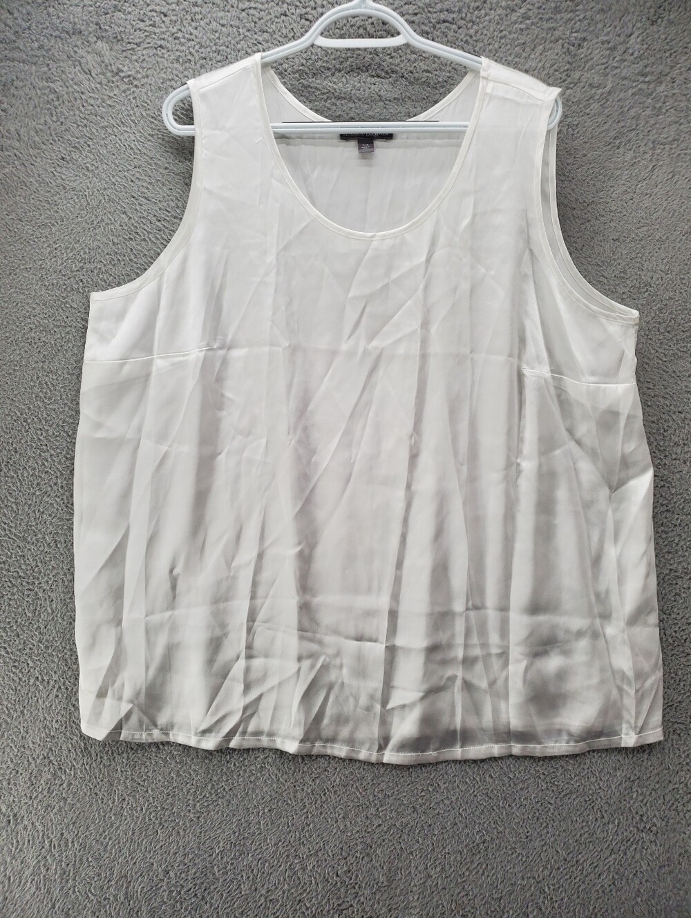 Jessica London Scoop Neck Tank Top Womens 22W White Lightweight